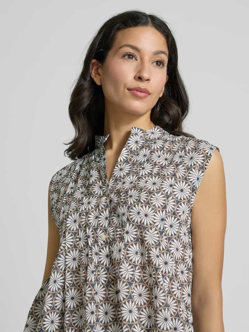 Marc O'Polo Regular fit blousetop met korte knoopsluiting
