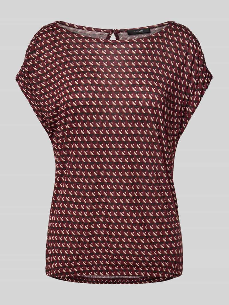 Opus T-shirt van viscose met kapmouwen model 'Sekadi minimal'