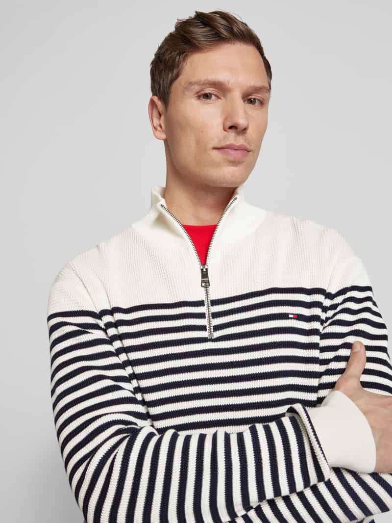 Tommy Hilfiger Gebreide pullover met opstaande kraag