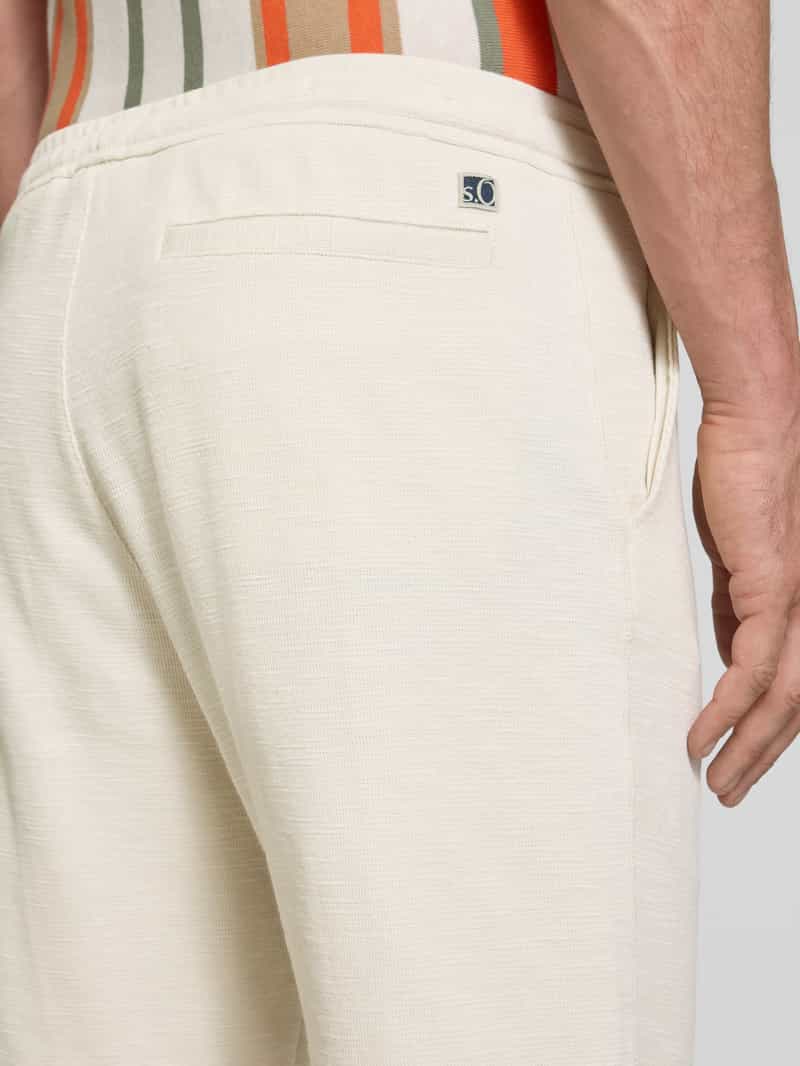 s.Oliver RED LABEL Relaxed fit bermuda van katoenmix model 'DETROIT'