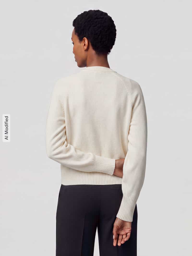 Jake*s Casual Gebreid jack van pure wol met labeldetail