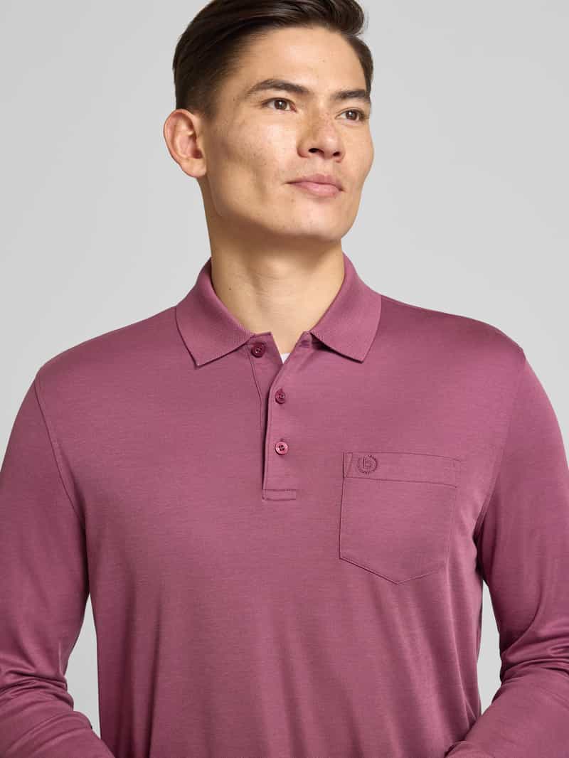 Bugatti Poloshirt met labelstitching