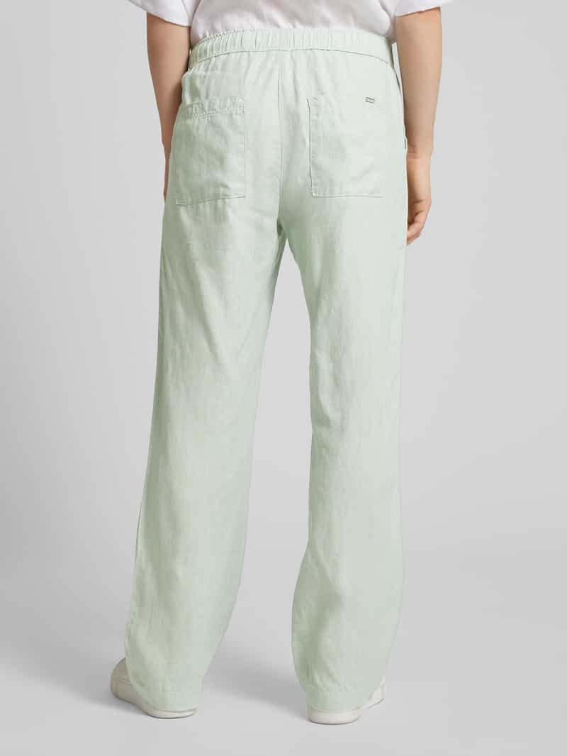 Regular fit linnen broek in effen design, model 'Summer' TONI