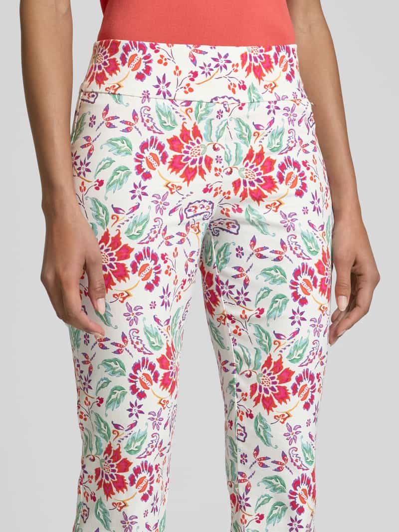 STEHMANN Slim fit stoffen broek met verkort model 'Ina'