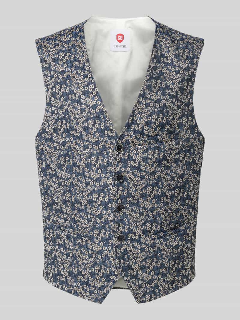 CG Club of Gents Slim fit gilet met paspelzakken