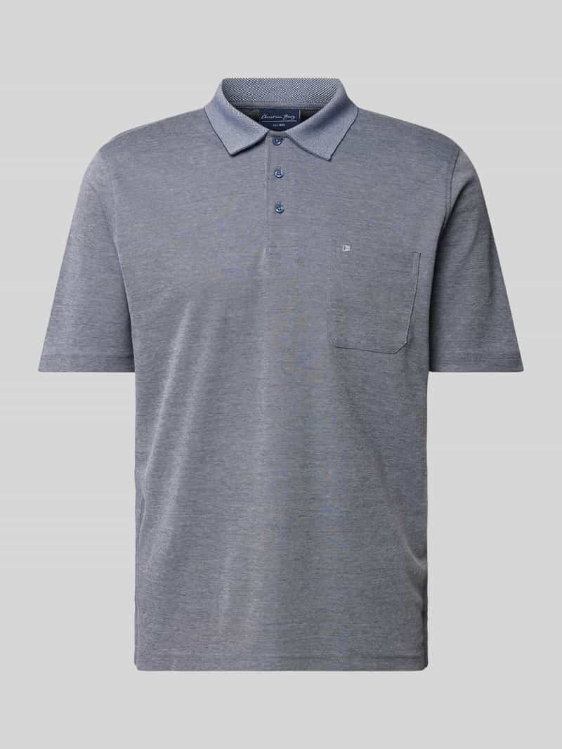 Christian Berg Men Regular fit poloshirt met borstzak