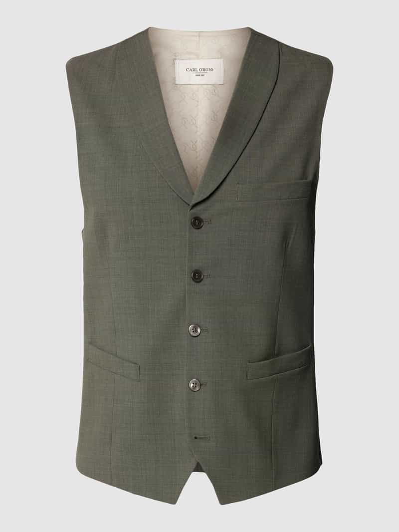 Carl gross Slim fit gilet met lanawol, model 'Warren'