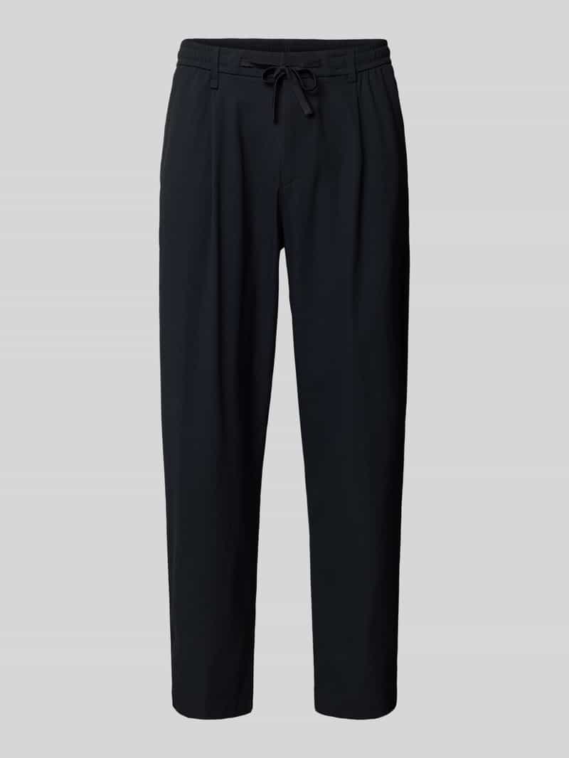 BOSS Green Tapered fit broek met tunnelkoord model 'CONVERT PLEAT'
