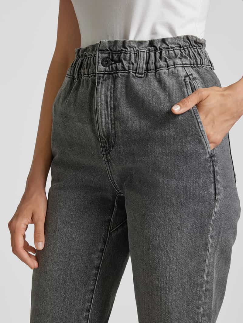 Jake*s Casual Jeans in paperbagstijl met elastische tailleband