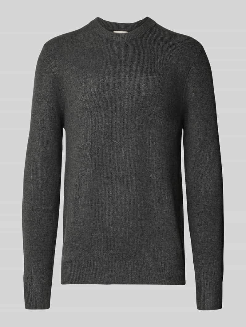 casual friday Regular fit gebreide pullover met ronde hals model 'Heine'