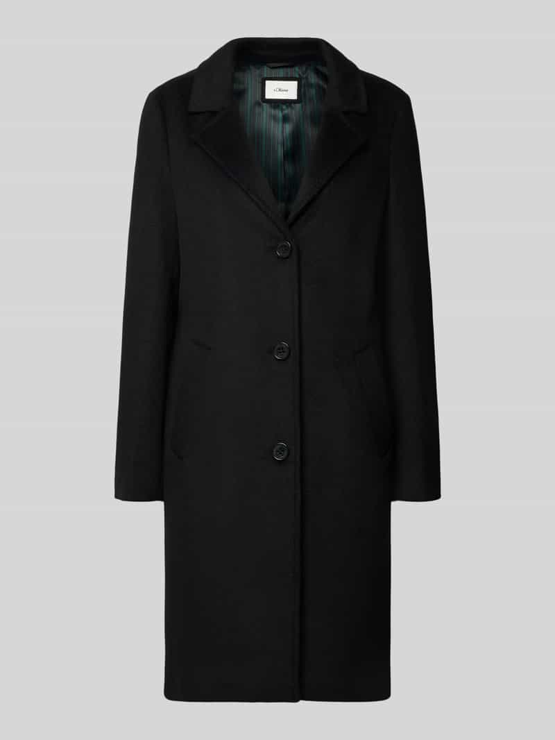 s.Oliver RED LABEL Regular fit lange jas met wol