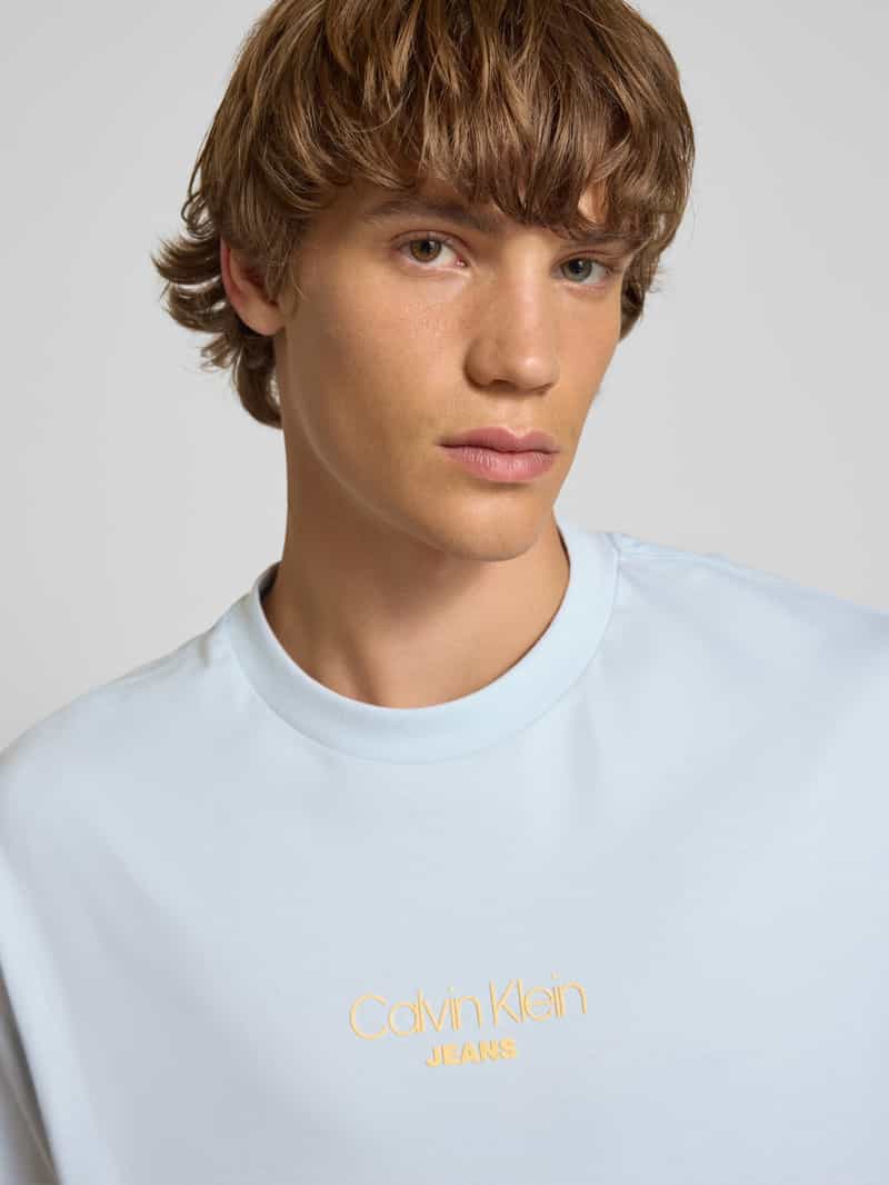 Calvin Klein Jeans Relaxed fit T-shirt met ronde hals