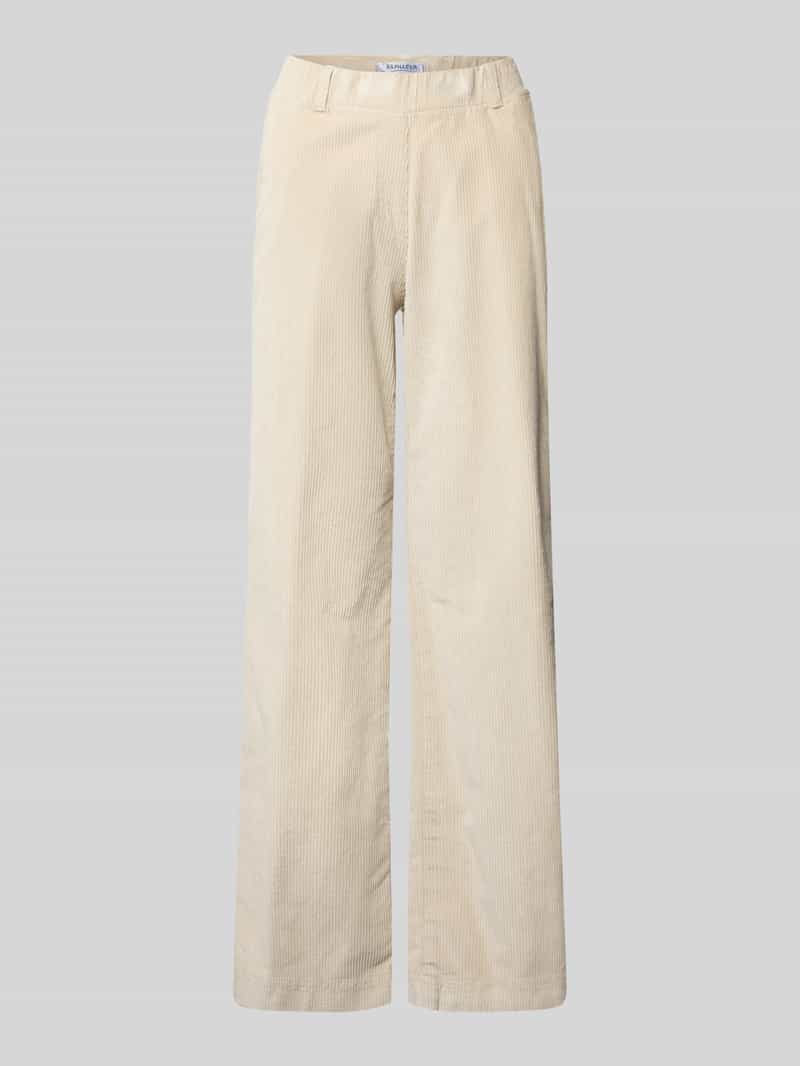 Raphaela By Brax Slim fit corduroy broek met elastische band model 'Pam Flared'