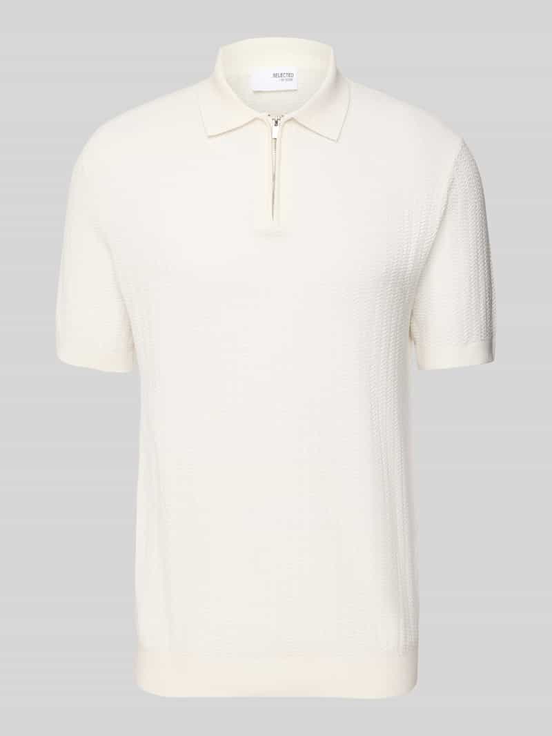Selected Homme Poloshirt met korte ritssluiting