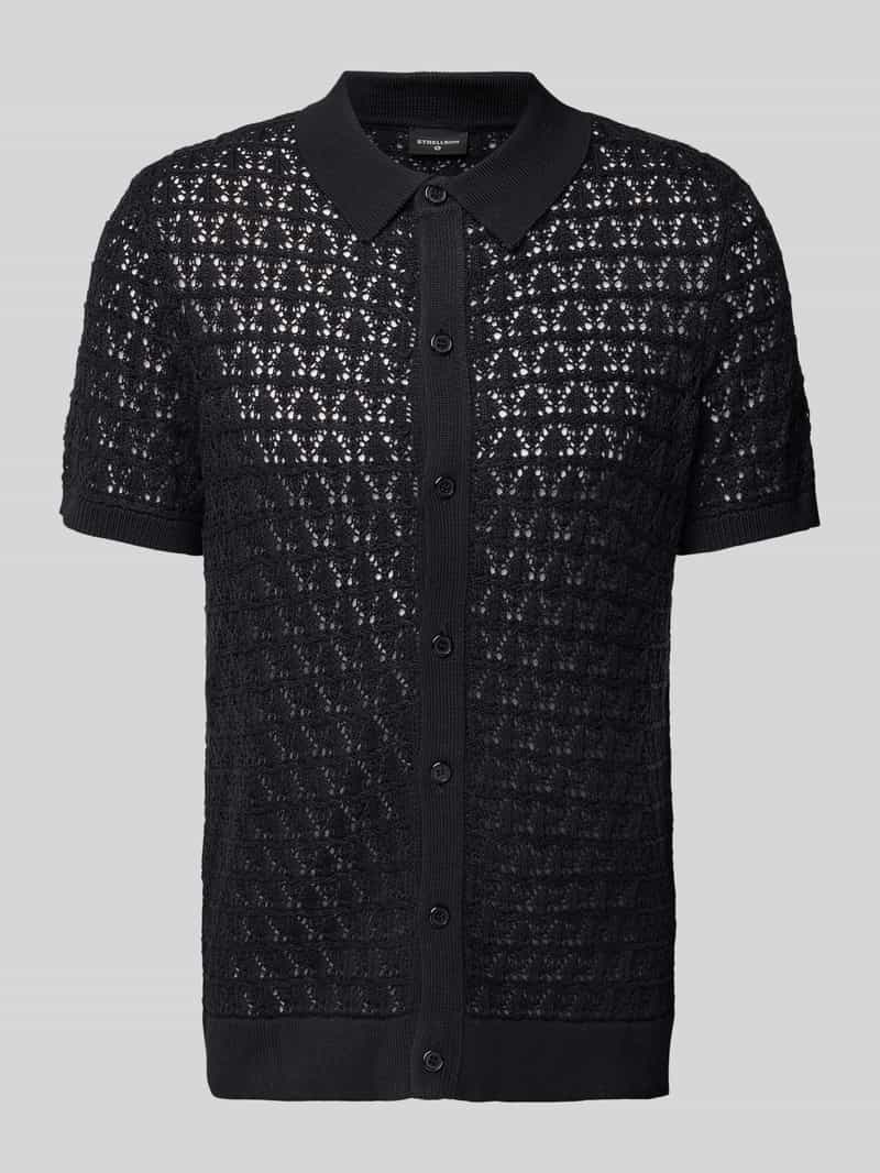 Strellson Gebreid jack met broderie anglaise model 'ANDER'