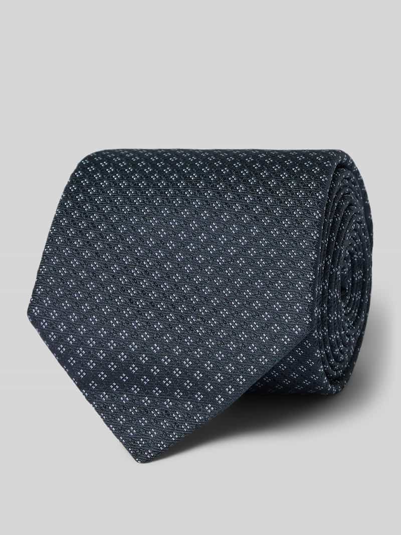 Stropdas van pure zijde met all-over motief model 'ONE'