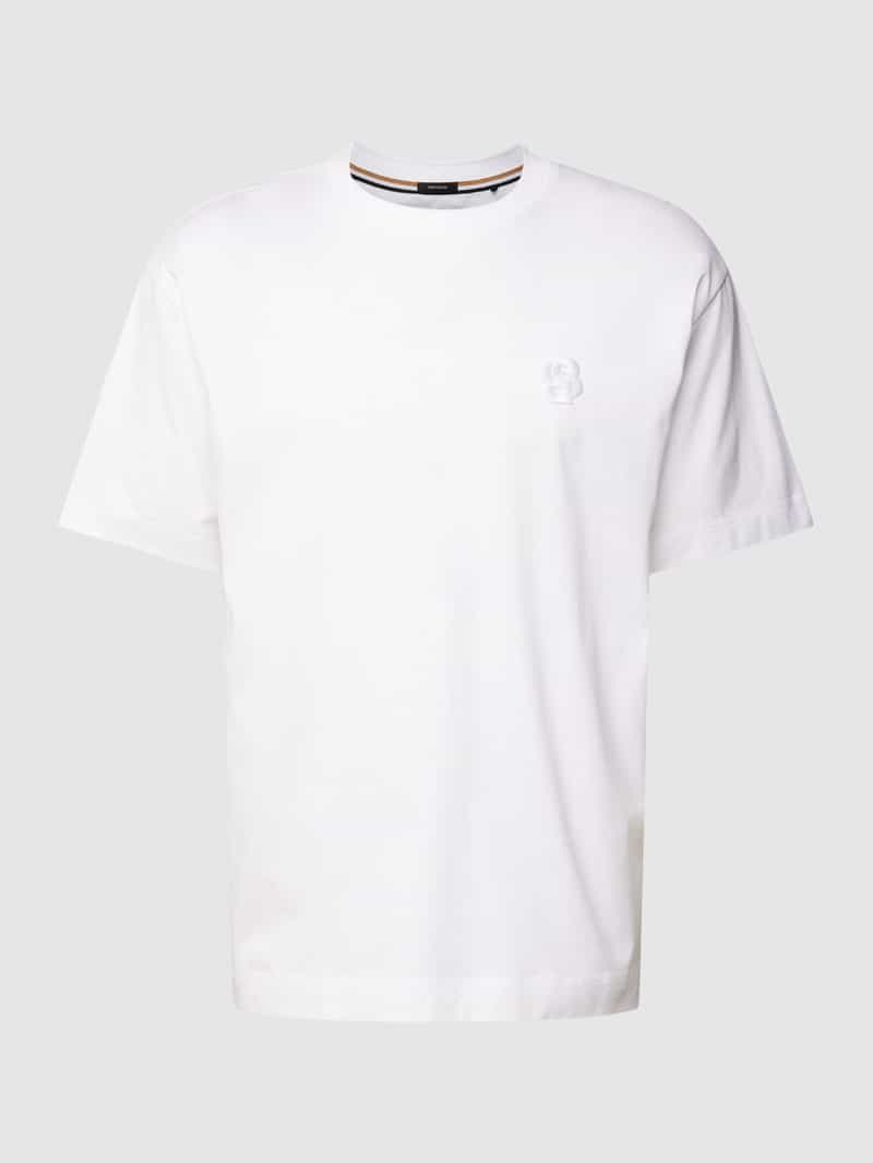 Boss T-shirt met labelstitching model 'Tames'