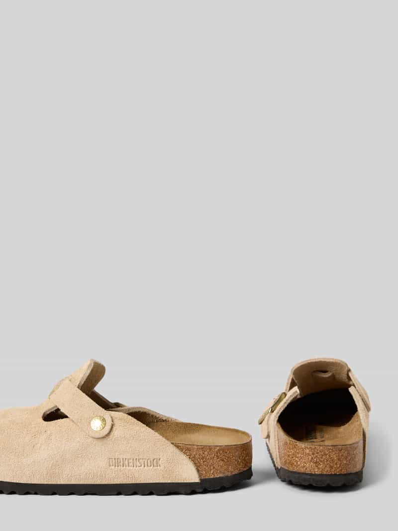 Birkenstock Huisschoenen met reliëflogo model 'Boston'