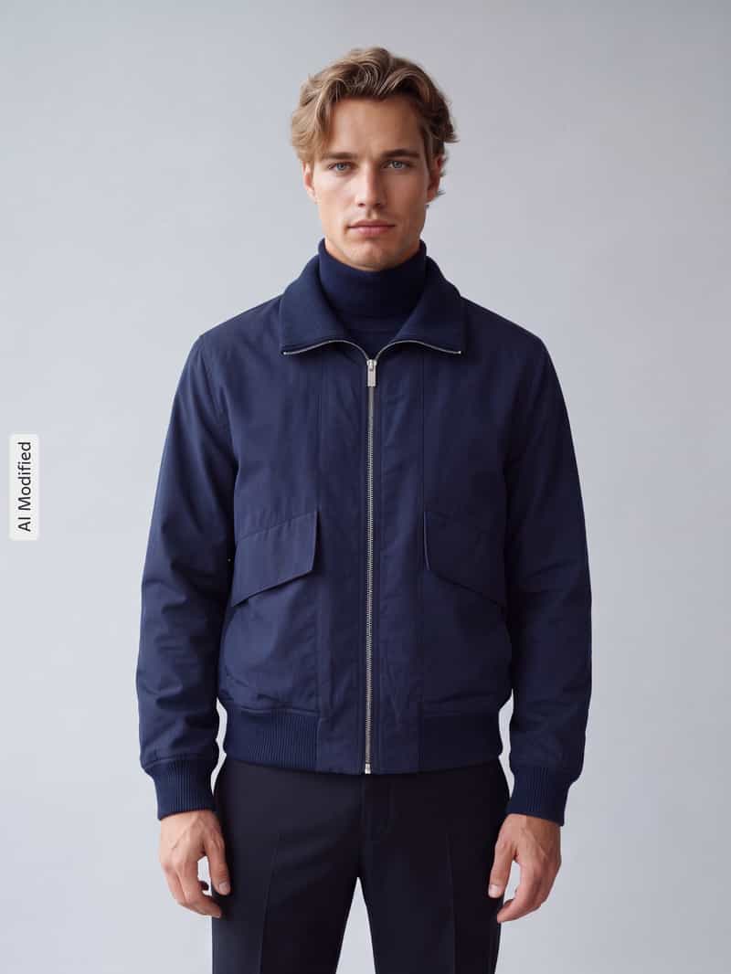 Jake*s Studio Men Bomberjack met pettorenzakken model 'MARCIN' met pettorenzakken