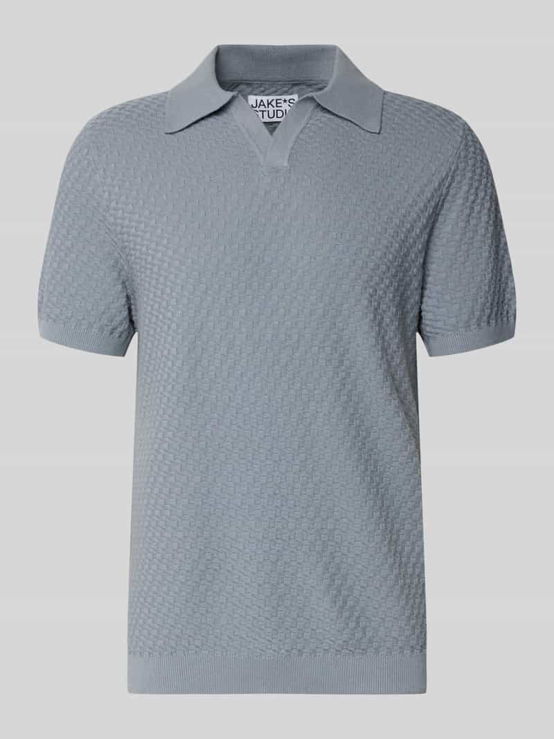 Poloshirt met polokraag en V-hals
