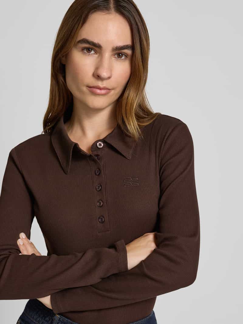 Gestuz Shirt met lange mouwen en polokraag model 'drew'
