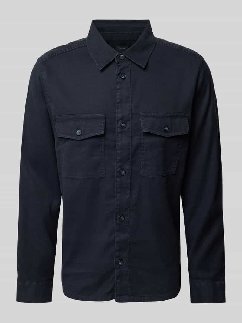 OLYMP Level Five Casual fit overhemdjack met klepzakken op de borst