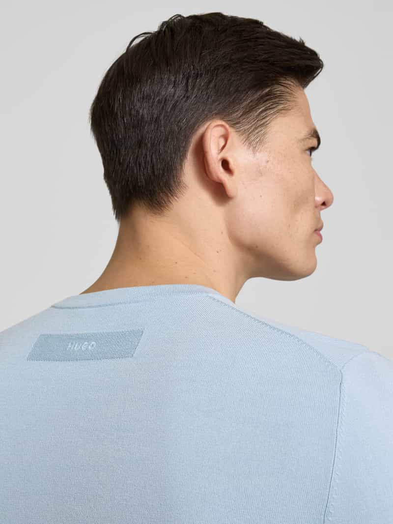 HUGO Gebreide pullover met ronde hals model 'Cody'