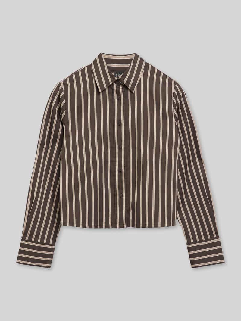 s.Oliver - female - Gestreepte cropblouse van popeline