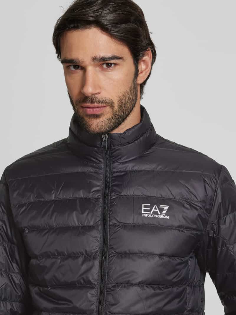 EA7 Emporio Armani Donsjack met labelprint model 'TRAIN CORE'