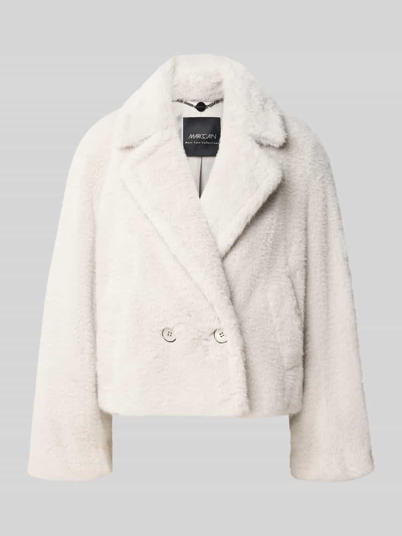 Marc Cain Teddyjack met dubbele knoopsluiting