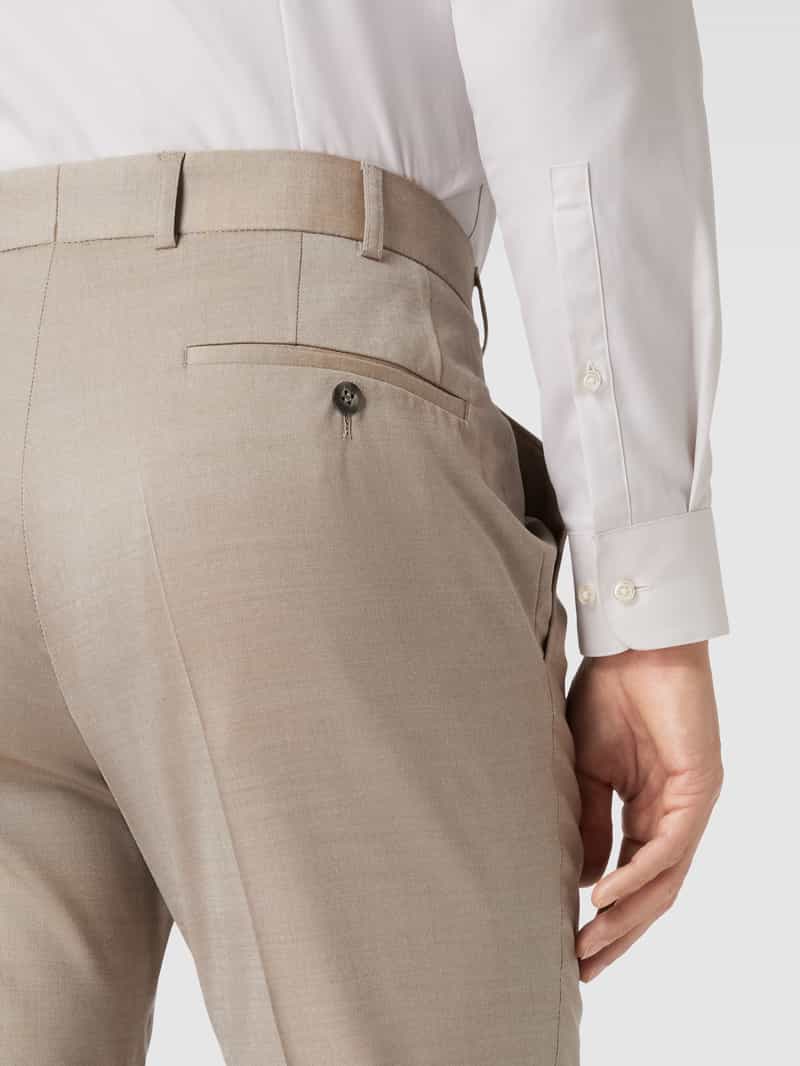Wilvorst Pantalon in effen design van viscosemix