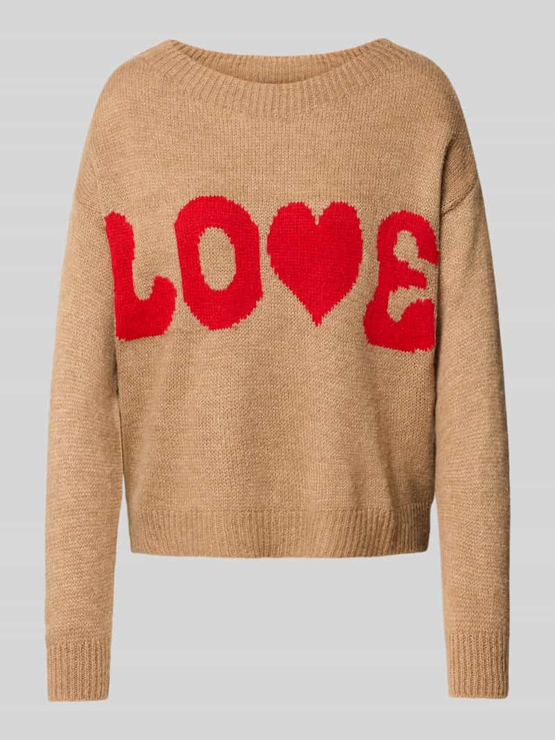 Loose fit gebreide pullover met wol