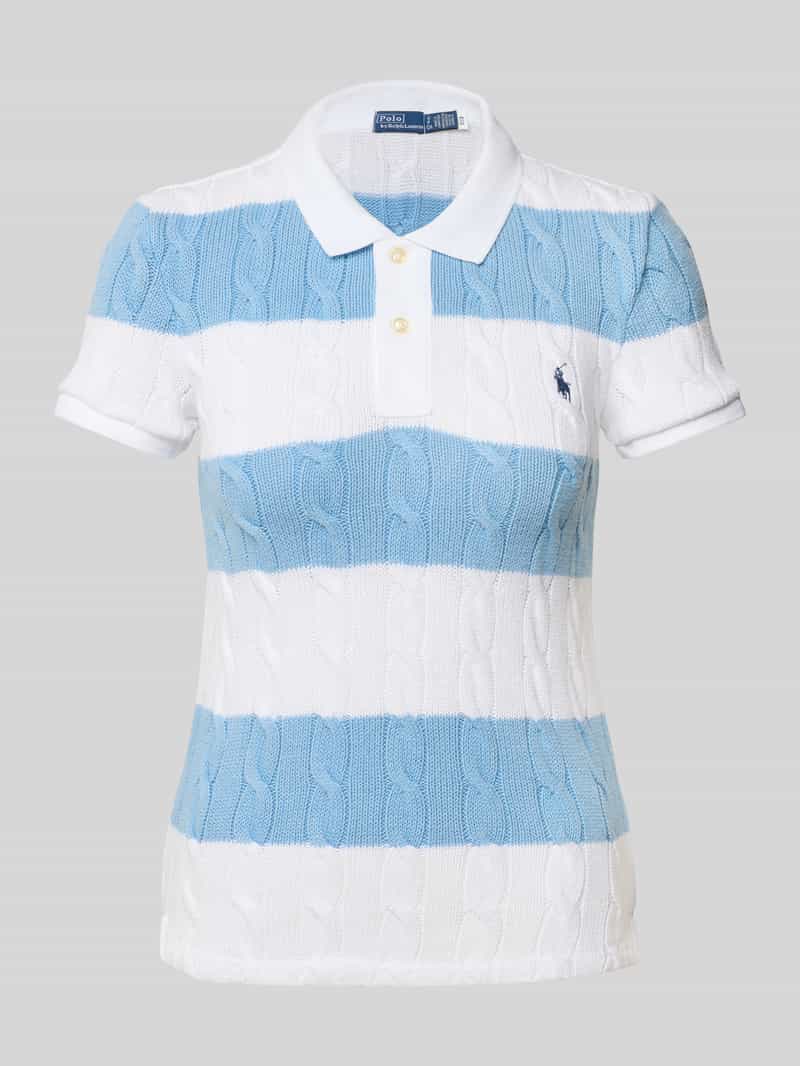 Polo Ralph Lauren Gebreid shirt met polokraag en labelstitching