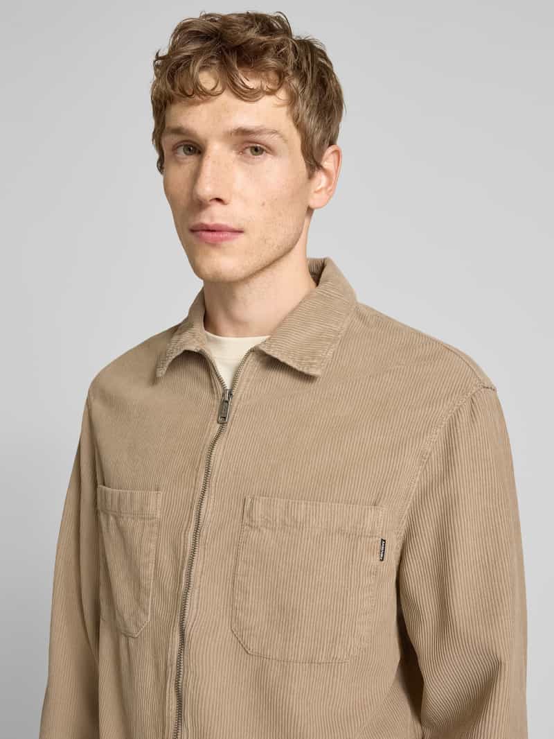 REVIEW Regular fit jack met structuurmotief