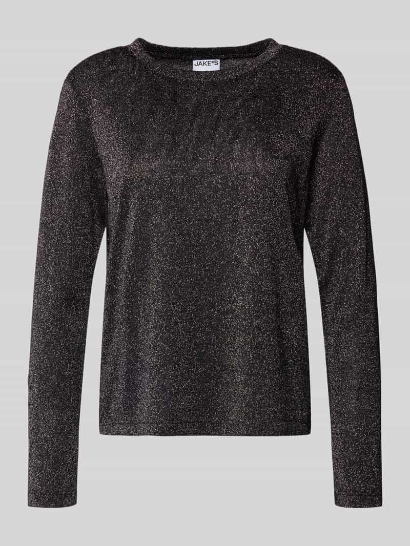 Jake*s Casual Longsleeve met ronde hals