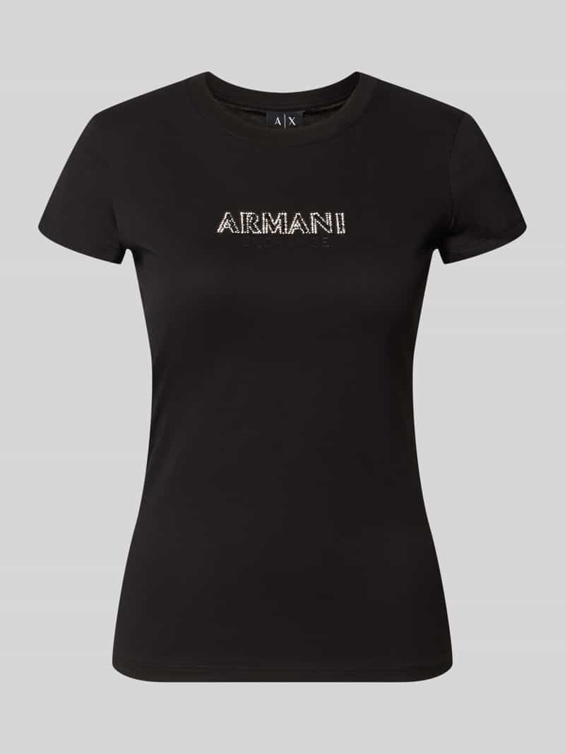Slim fit t-shirt van katoen
