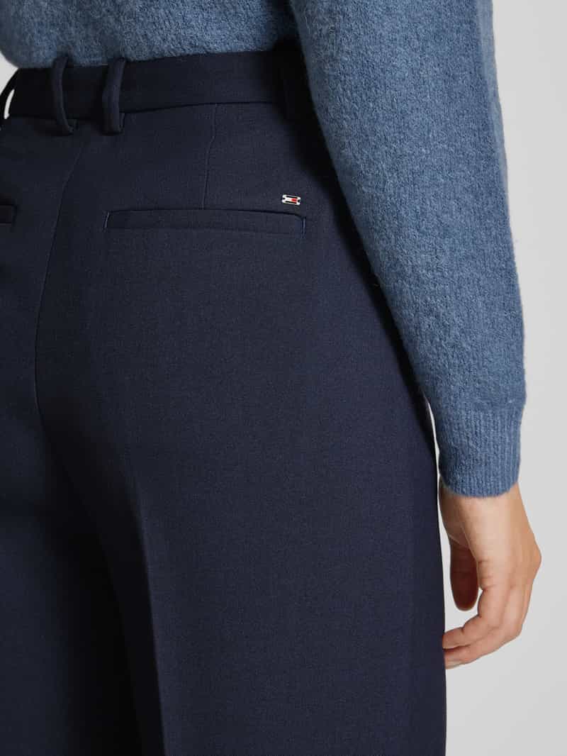 Tommy Hilfiger Straight leg stoffen broek met vaste persplooien