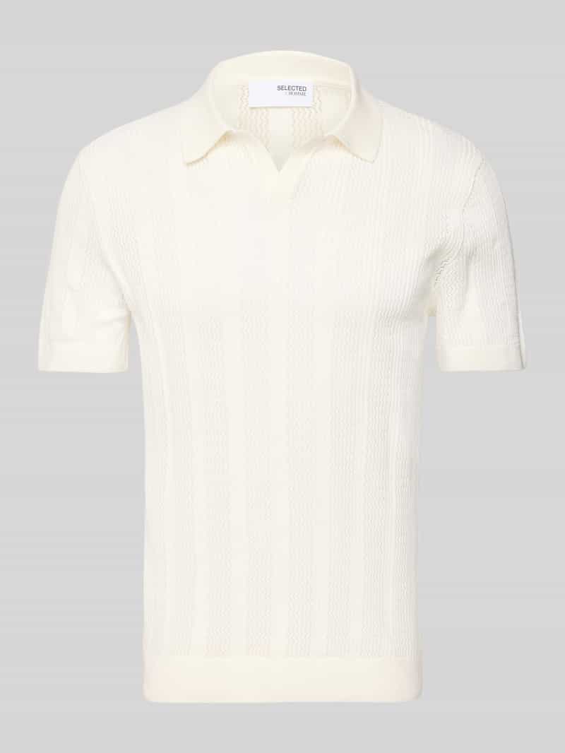 Selected Homme Poloshirt in gebreide look model 'WELLS'