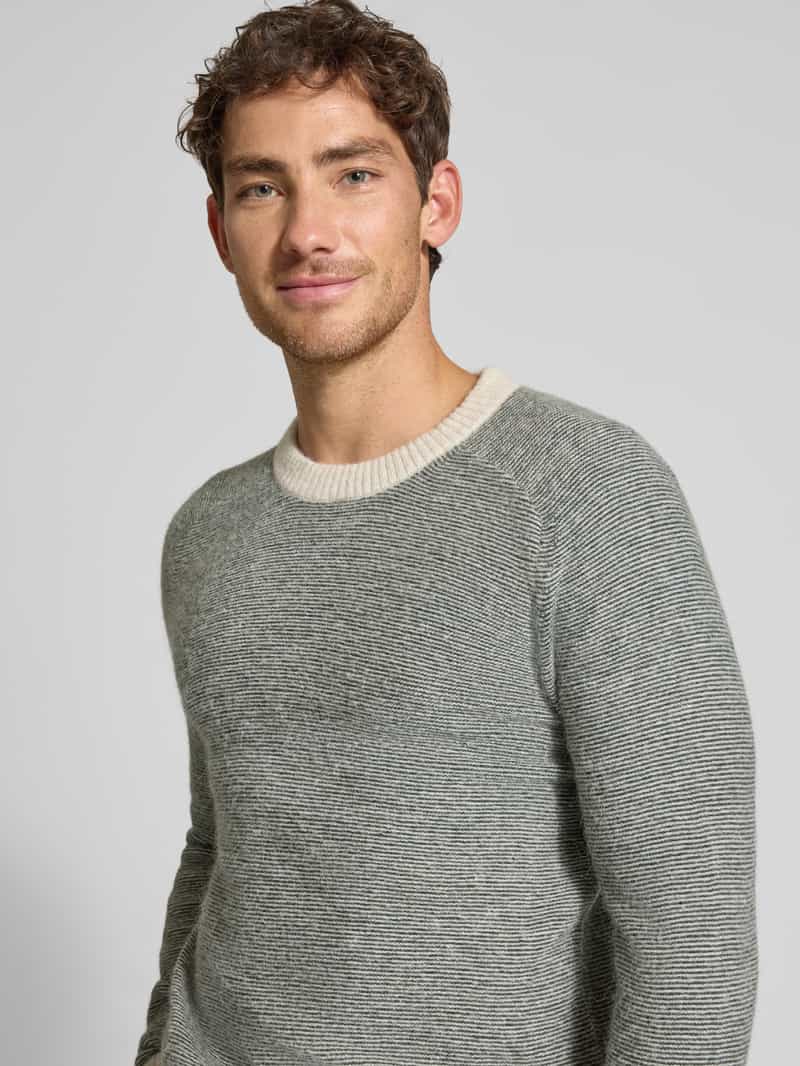 Selected Homme Regular fit gebreide pullover met mix van alpaca en wol model 'RAI'