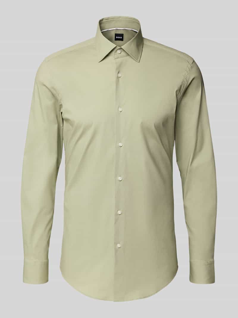 Boss Slim fit zakelijk overhemd van katoenmix