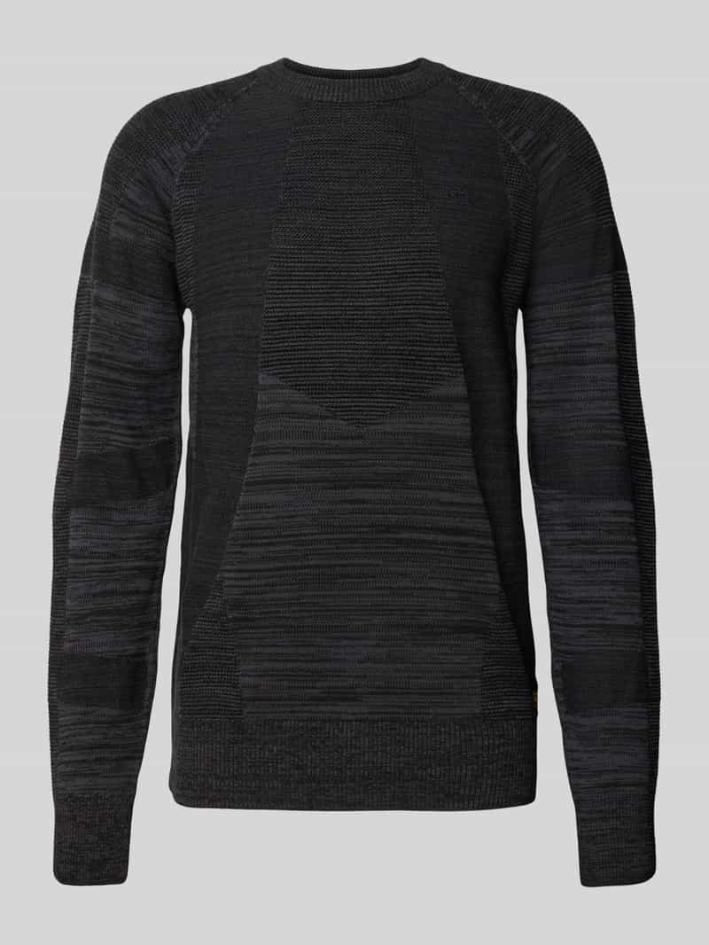 G-Star Raw Gebreide pullover met logostitching en ronde hals