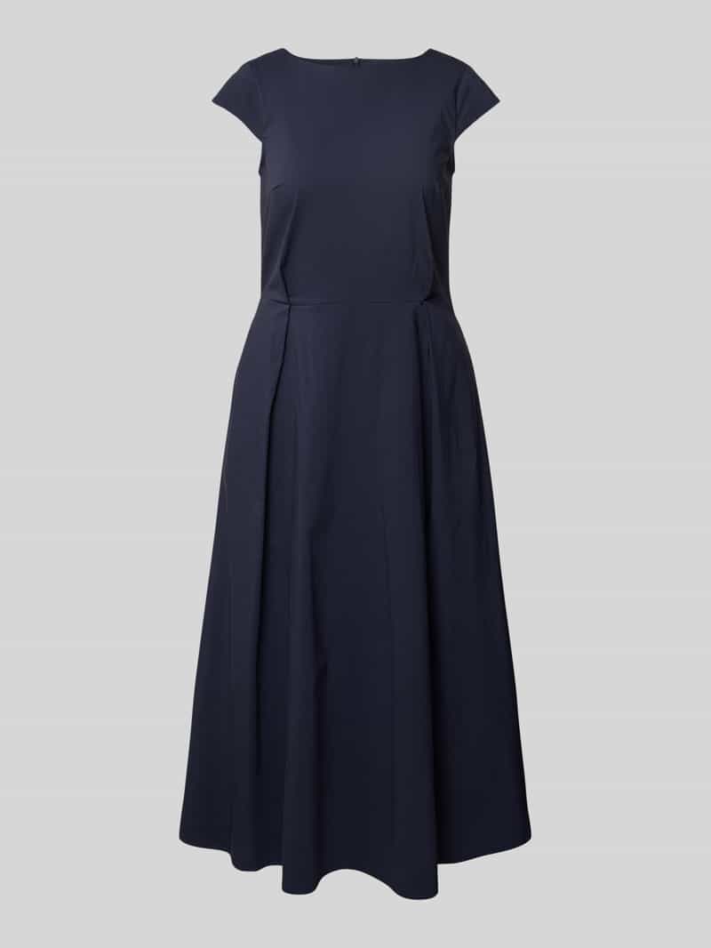 MORE & MORE Midi-jurk met kapmouwen en ronde hals