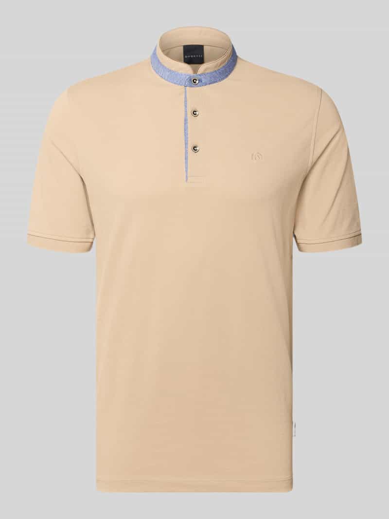 Bugatti Slim fit poloshirt met opstaande kraag