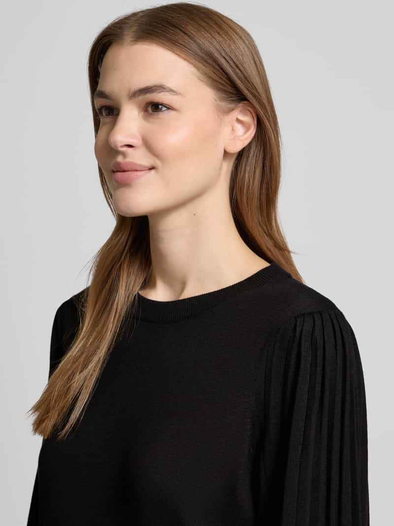 Kaffe Knielange jurk met pofmouwen model 'Alone'