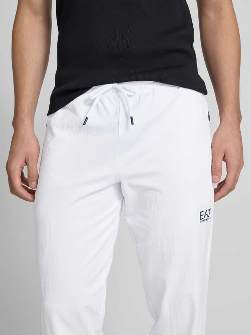 EA7 Emporio Armani Relaxed fit trainingsbroek met structuurmotief model 'TENNIS PRO'