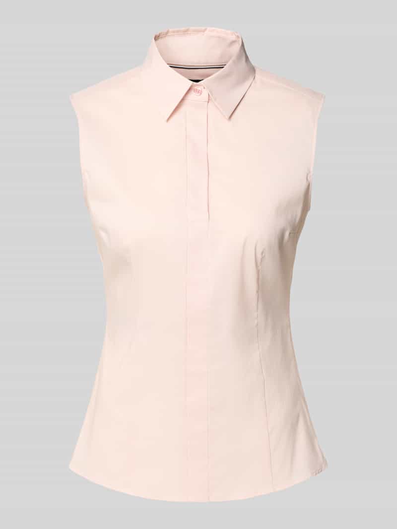 Boss Slim fit blousetop met platte kraag model 'Bashiva'