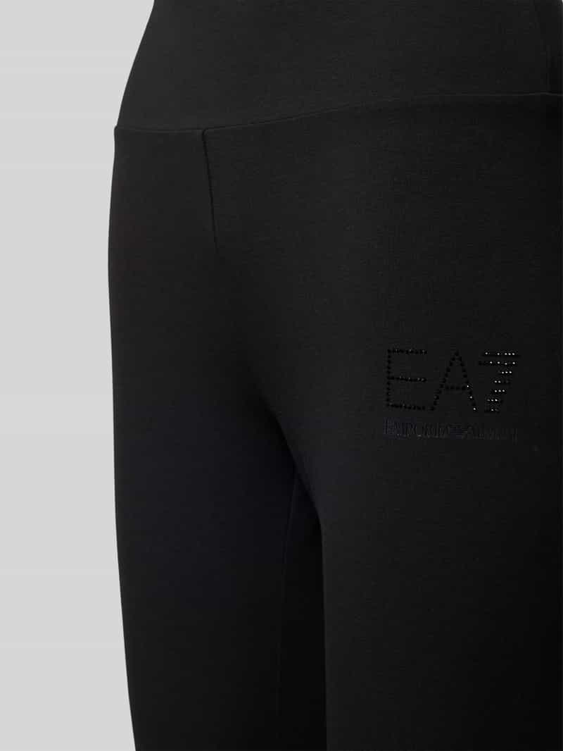 EA7 Emporio Armani Skinny fit legging met labeldetail