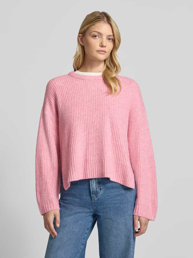 JJXX Gebreide trui met ronde hals model 'SIGGA DIVERSE' roze, foto 3