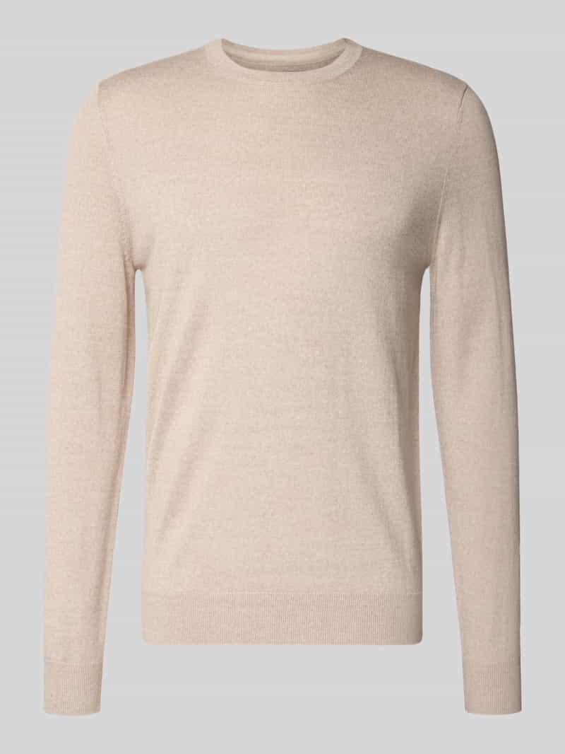 Christian Berg Men Regular fit shirt met lange mouwen van een mix van merinowol