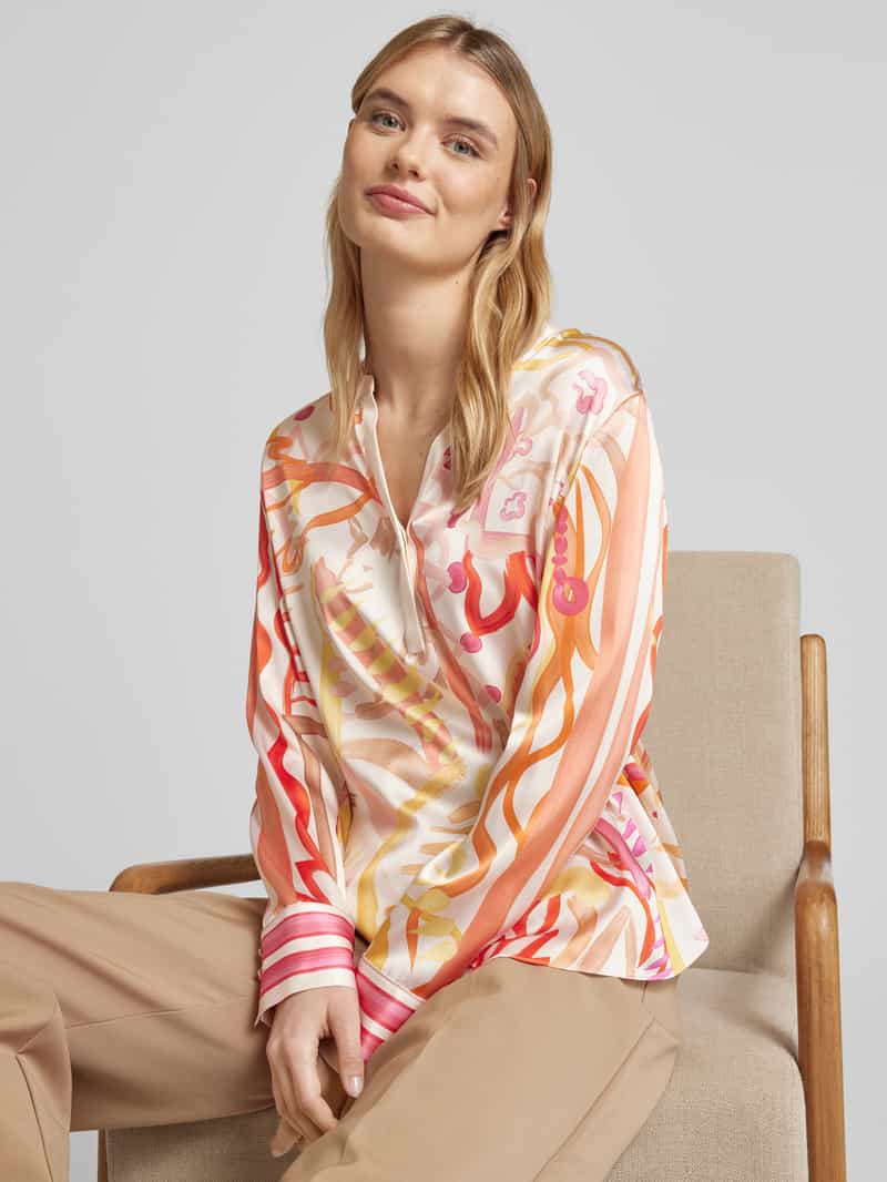 herzensangelegenheit Regular fit zijden blouse met tuniekkraag